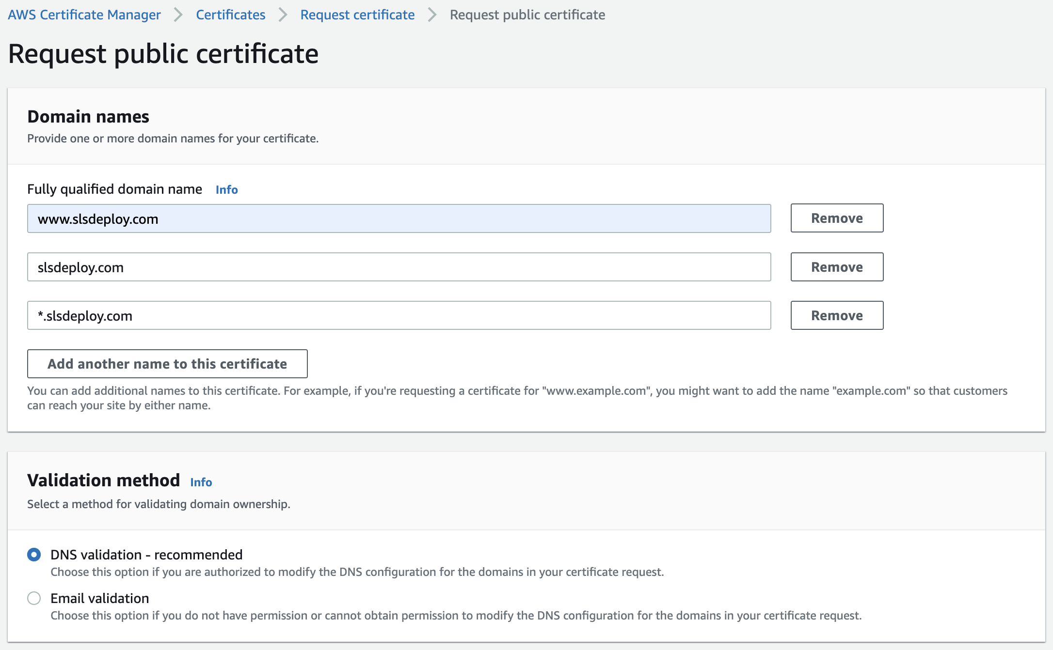 Create a Certificate