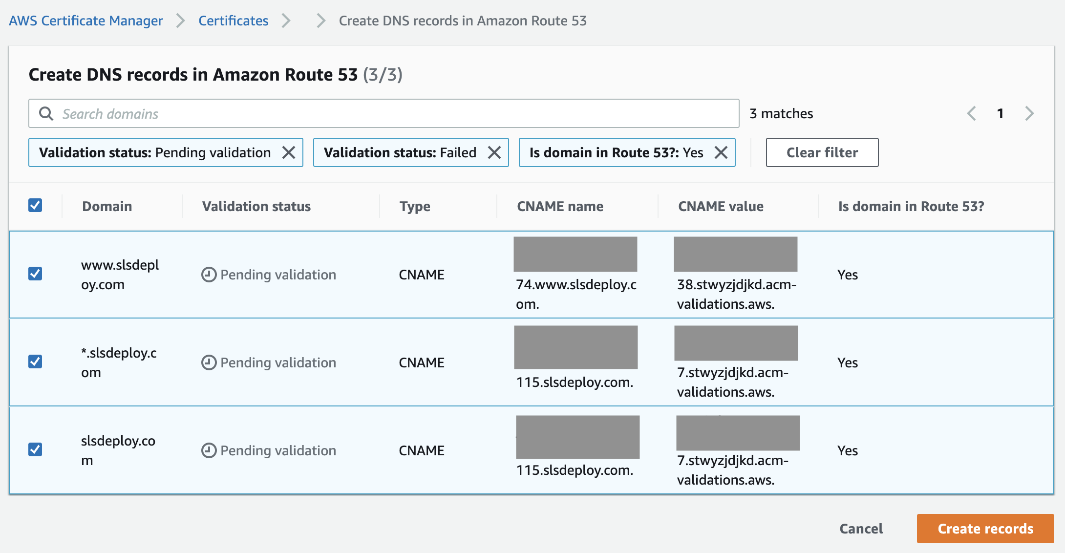 Create a Record in Route 53